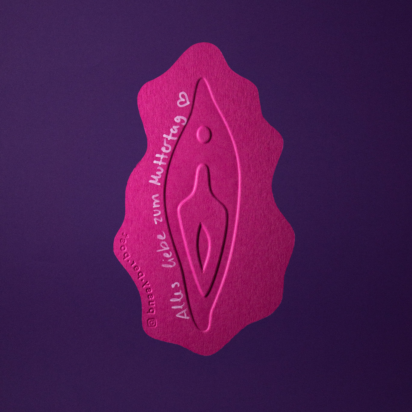 Vulva Statement-Karte | "Alles liebe zum Muttertag <3"